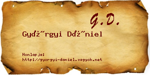 Györgyi Dániel névjegykártya